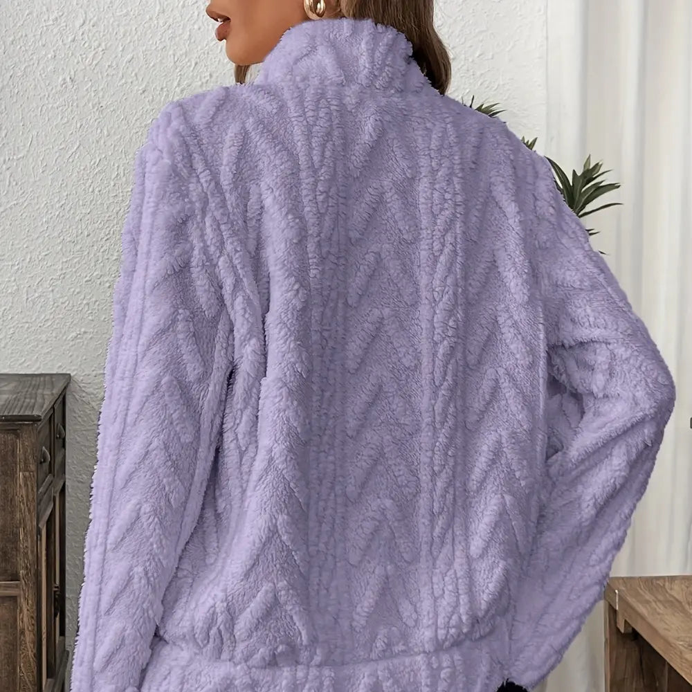 2025 New Autumn Winter Cozy Fleece Half-Zip Pullover Hoodie Women’s Warm Jacket