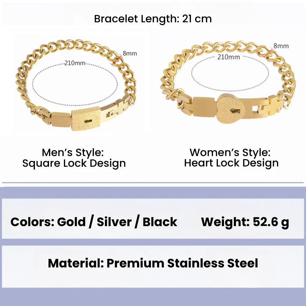 Chainova™ – Stainless Steel Magnetic Couple Bracelet