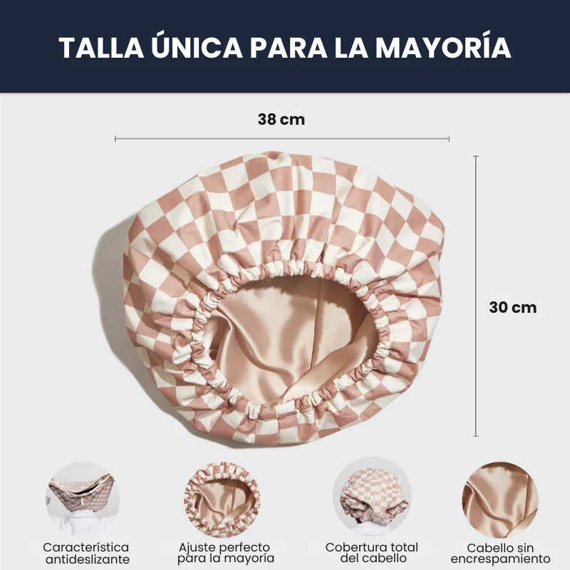 Gorro de Ducha con Forro de Satén
